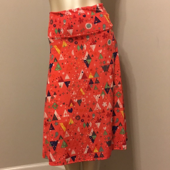 LuLaRoe Dresses & Skirts - NWT LuLaRoe Azure skirt orange with patterns